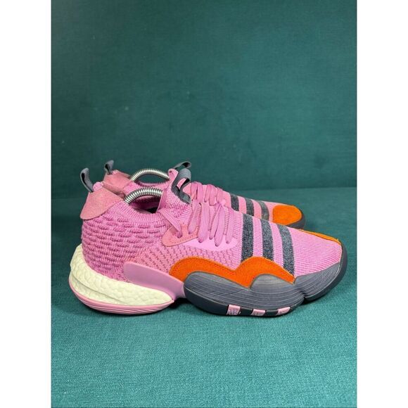 adidas Crazy BYW X 2.0 Boost Men’s Size 9.5 Pink Orange Basketball Sneakers Rare main image 4